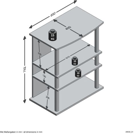 Furniture Limited Meuble Tv Hi Fi Avec Compartiments