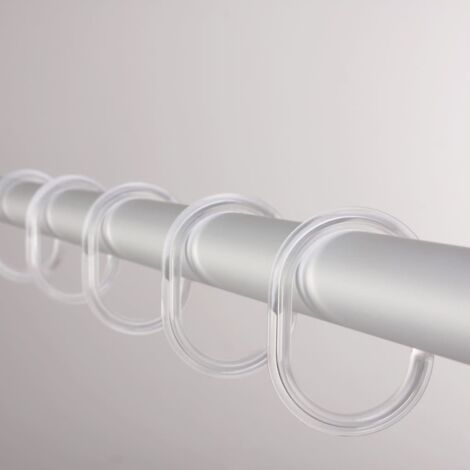 Crochets Anneaux De Rideau De Douche En Acier Inoxydable Chromé  24pcs Argent 88900015