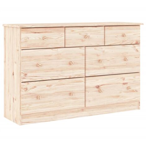 Commode ALTA En Bois Massif De Pin - 112x35x73 Cm - Neuve
