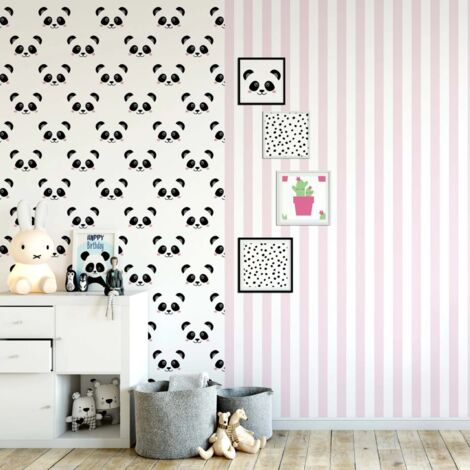 Furniture Limited - Papier peint Fabulous World Panda Blanc