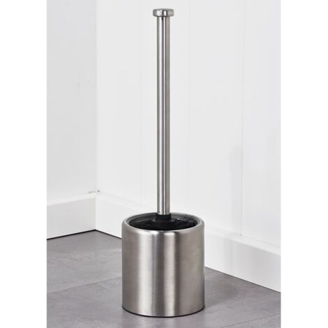 Furniture Limited -Brosse et porte-brosse de toilette 10 cm Acier