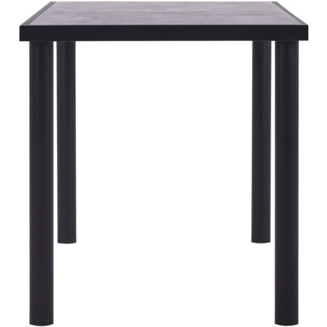 Furniture Limited - Table à manger Noir et gris béton 140x70x75