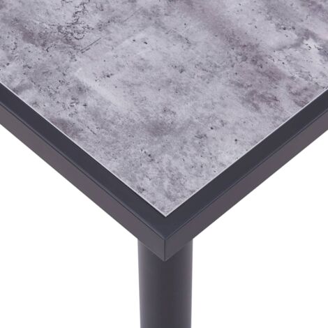 Furniture Limited - Table à manger Noir et gris béton 140x70x75