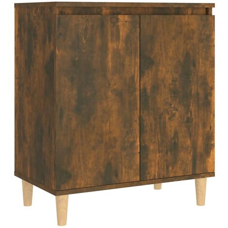 Furniture Limited - Buffet Chêne fumé 60x35x70 cm Bois d'ingénier