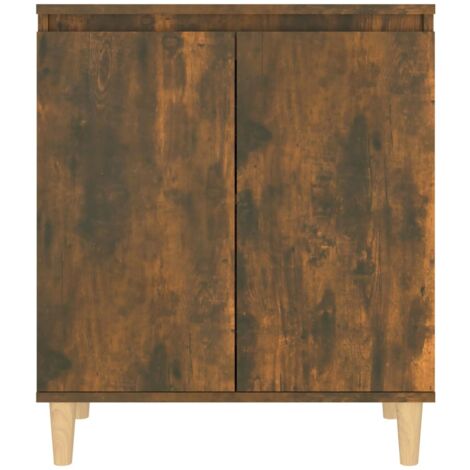 Furniture Limited - Buffet Chêne fumé 60x35x70 cm Bois d'ingénier