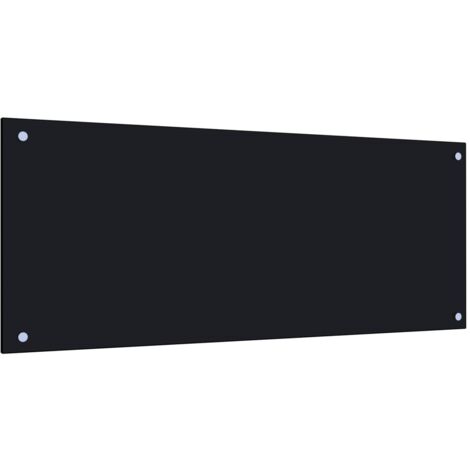 Furniture Limited - Dosseret de cuisine Noir 100x40 cm Verre