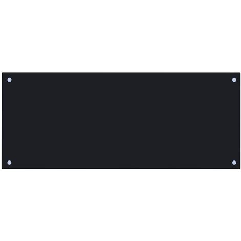 Furniture Limited - Dosseret de cuisine Noir 100x40 cm Verre