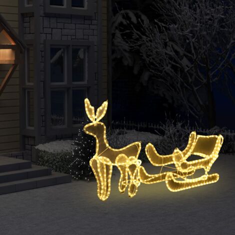 Furniture Limited - Cordon lumineux de Noël Renne et traîneau