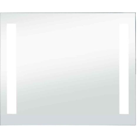 Miroir Salle De Bain Avec LED Et étagère - 60x50 Cm, Blanc - Éclairage 4000K, IP44, Puissance 4,5W