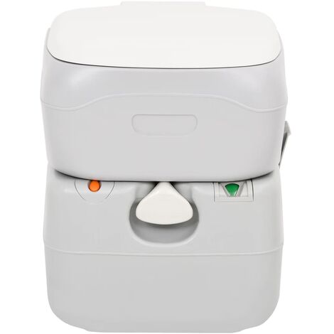 Toilette Portable De Camping étanche - 5.2 Gallons, Grise, Avec Sac De Transport Et Indicateur De Niveau