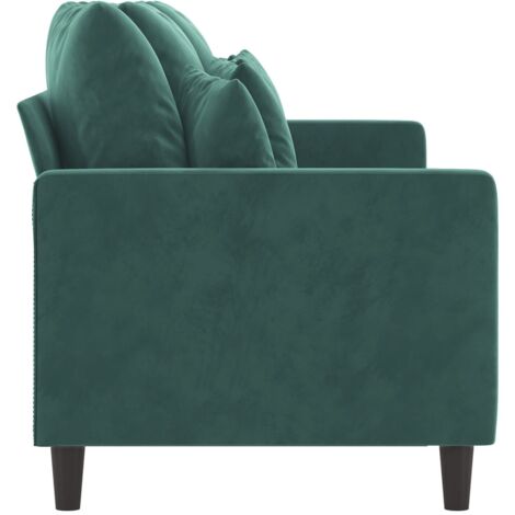 Furniture Limited - Canapé à 3 places Vert foncé 180 cm Velours