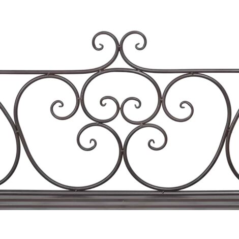 HUA - Bancs de jardin - Banc de jardin 95 cm Fer Marron antique - YOSOO
