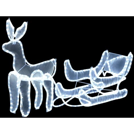 Furniture Limited - Cordon lumineux de Noël Renne et traîneau
