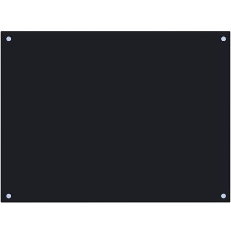 Furniture Limited - Dosseret de cuisine Noir 80x60 cm Verre