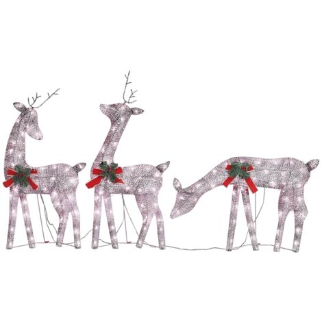 Furniture Limited - Famille de rennes de Noël 270x7x90 cm Doré