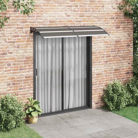 Furniture Limited - Auvent de porte Noir 200x75 cm PC