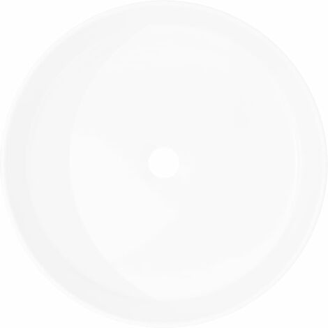 Furniture Limited - Lavabo ronde Céramique Blanc 40 x 15 cm