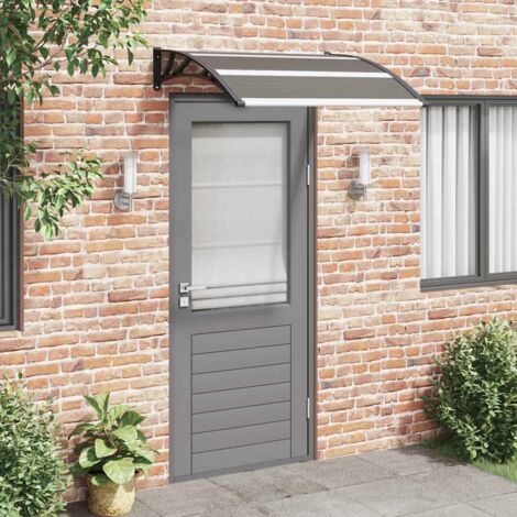 Furniture Limited - Auvent de porte Noir 120x100 cm PC