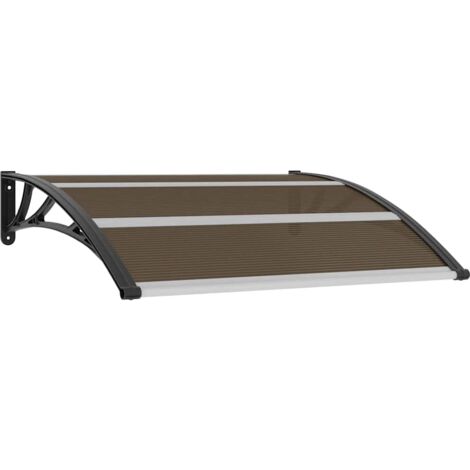 Furniture Limited - Auvent de porte Noir 120x100 cm PC