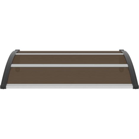 Furniture Limited - Auvent de porte Noir 120x100 cm PC
