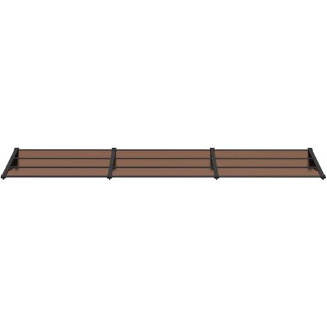 Furniture Limited - Auvent de porte Noir 358,5x90 cm Polycarbonat