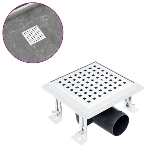 Furniture Limited - Drain de douche 15x15 cm Acier inoxydable
