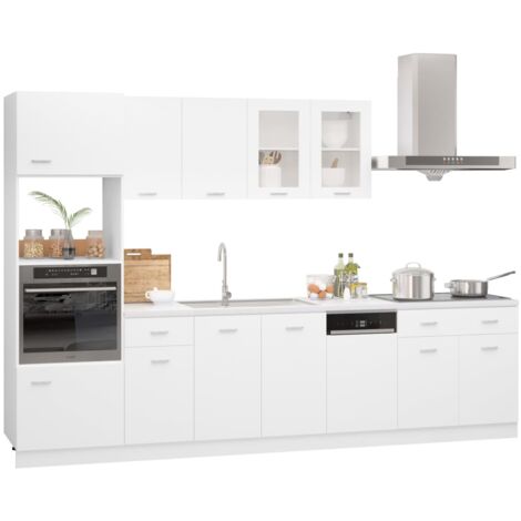 Furniture Limited - Ensemble de meubles de cuisine 7 pcs Blanc