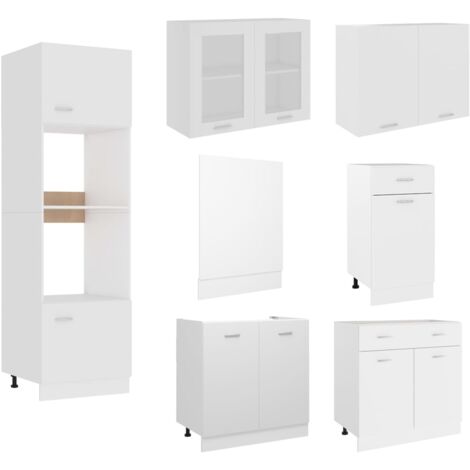 Furniture Limited - Ensemble de meubles de cuisine 7 pcs Blanc