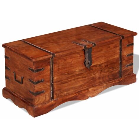 Furniture Limited - Coffre de rangement Bois massif