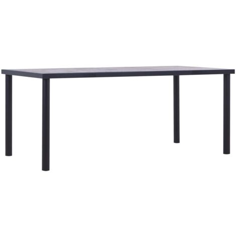Furniture Limited - Table à manger Noir et gris béton 180x90x75