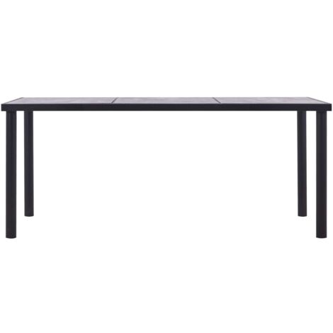 Furniture Limited - Table à manger Noir et gris béton 180x90x75
