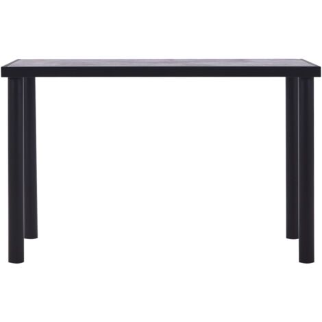 Furniture Limited - Table de salle à manger Noir et gris béton 12