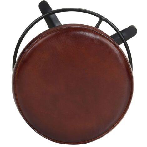 Furniture Limited - Tabourets de bar lot de 2 66 cm cuir