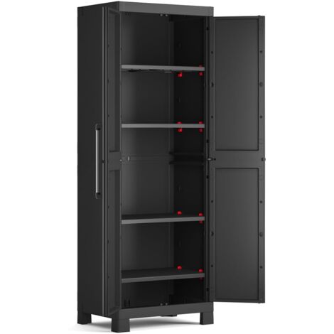 Furniture Limited - Armoire de rangement haute Detroit Noir
