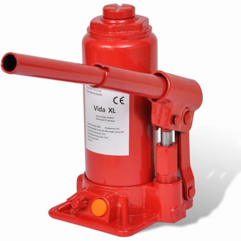 Cric Hydraulique PETEX 5 Tonnes | Rouge - Hauteur Levage 185-355mm