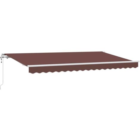 Auvent rétractable marron 400 x 200 cm Maison Exclusive pour terrasse