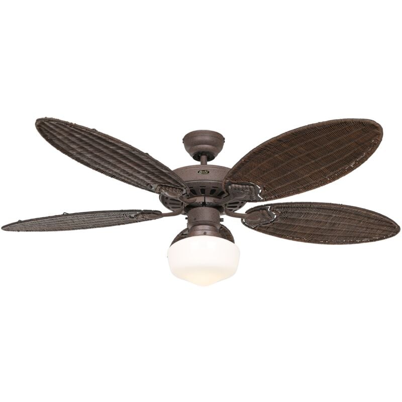 Ceiling fan Classic Royal Brown Cane with light