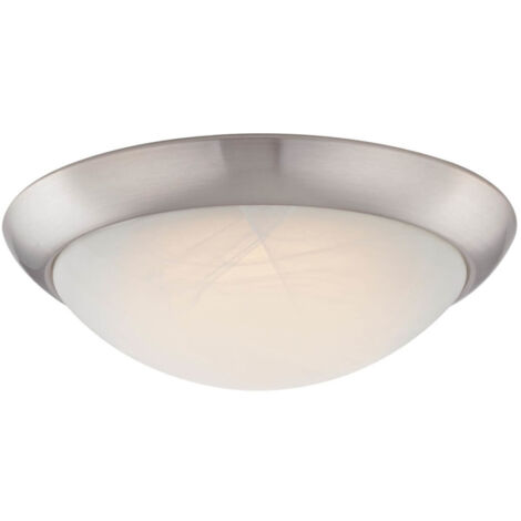 Dimmable LED Flush Mount Ceiling Light Nickel