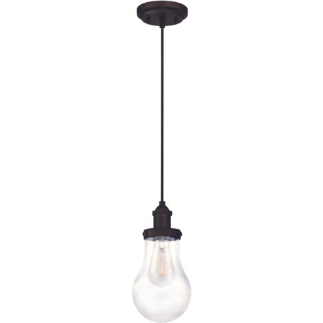 Pendant Teardrop Oil Rubbed Bronze and Clear Glass