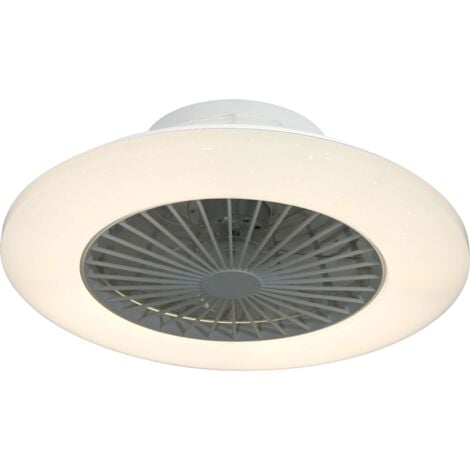 Ceiling fan Travo White with LED light and remote