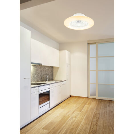 Ceiling fan Travo White with LED light and remote