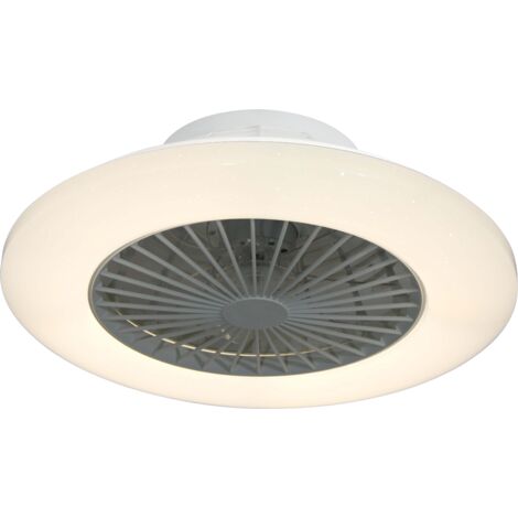 Ceiling fan Travo White with LED light and remote