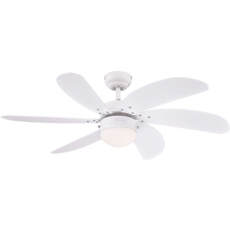 Ceiling Fan Turbo Swirl White 105cm / 42" with Light