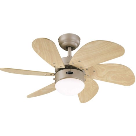 Ceiling Fan Turbo Swirl Titanium 76cm / 30" with Light