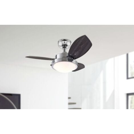 Ceiling Fan Wengue 76cm / 30" with Light & Pull Cords
