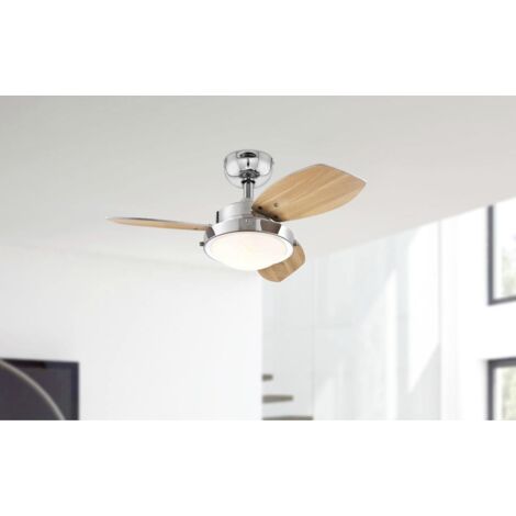 Ceiling Fan Wengue 76cm / 30" with Light & Pull Cords