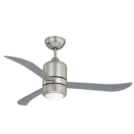 Ceiling Fan Loft Nickel / Clear with Remote Control