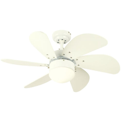 Ceiling Fan Turbo Swirl White 76cm / 30" with Light