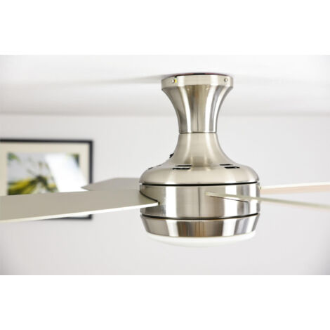 Ceiling Fan Saturn Nickel with Light & Remote Control