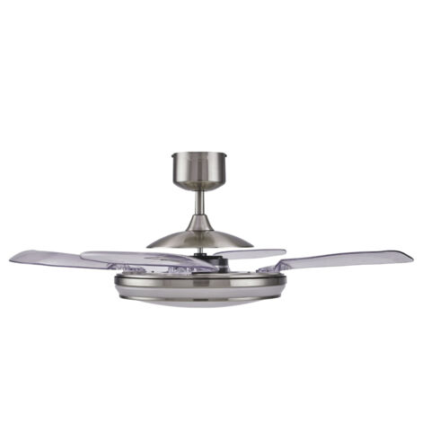 Retractable Ceiling Fan Fanaway LED EVO1 Brushed Chrome